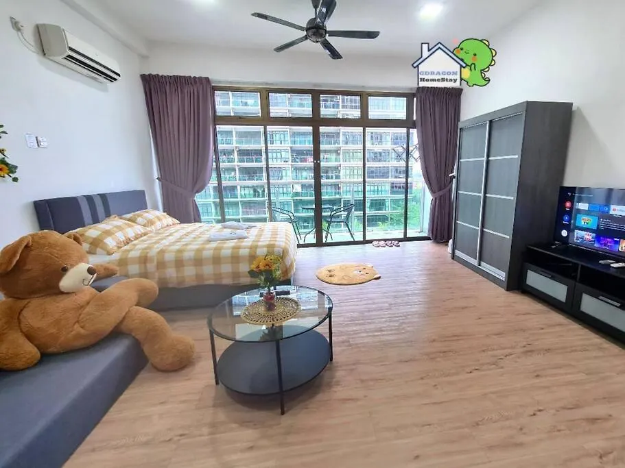 Mr Brown'S Lovely Studio With Balcony Palazio By Gdragon Homestay Johor Bahru Apartment